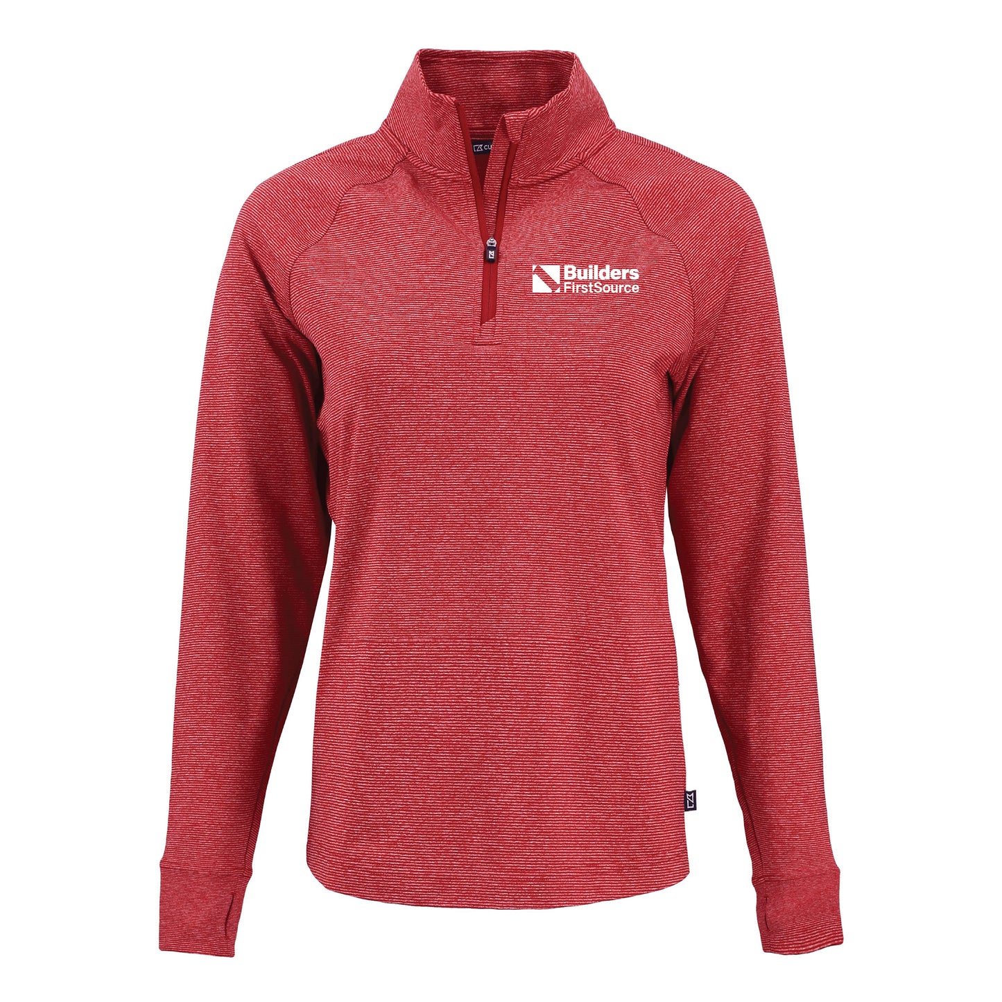 Cutter & Buck - Adapt Recycled Soft Knit Stripe Ladies' Quarter Zip Pullover