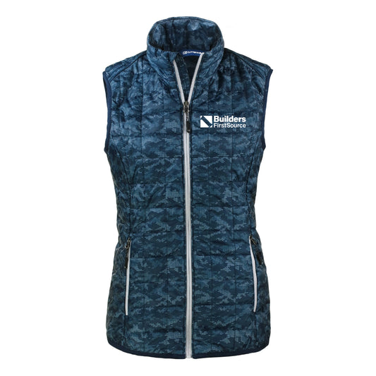 Cutter & Buck Rainier PrimaLoft Ladies Eco Insulated Full Zip Printed Puffer Vest