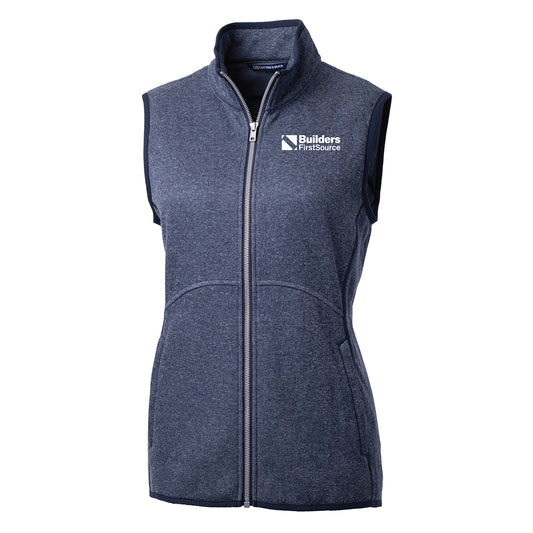 Cutter & Buck Mainsail Sweater Knit Ladies' Full Zip Vest