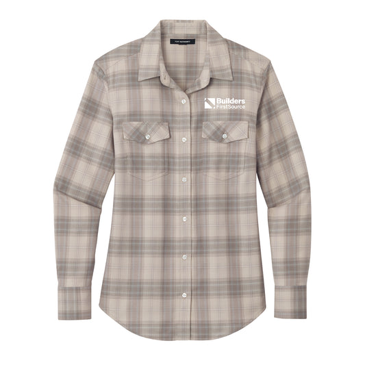 Port Authority® - Long Sleeve Ombre Ladies' Plaid Shirt