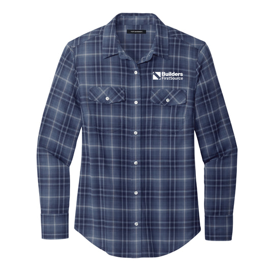 Port Authority® - Long Sleeve Ombre Ladies' Plaid Shirt