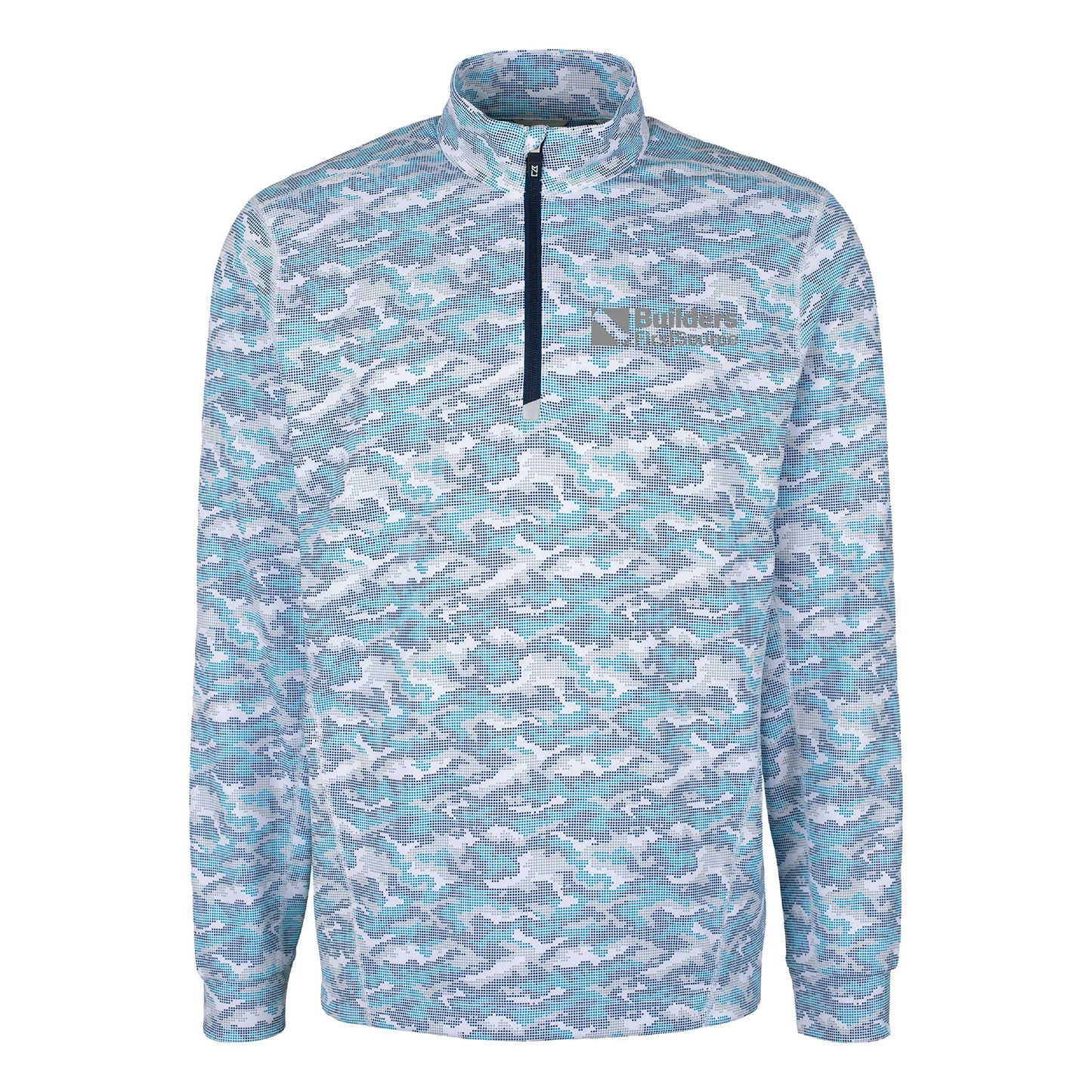 Cutter & Buck Traverse Stretch Camo Print Eco Quarter Zip Mens Pullover