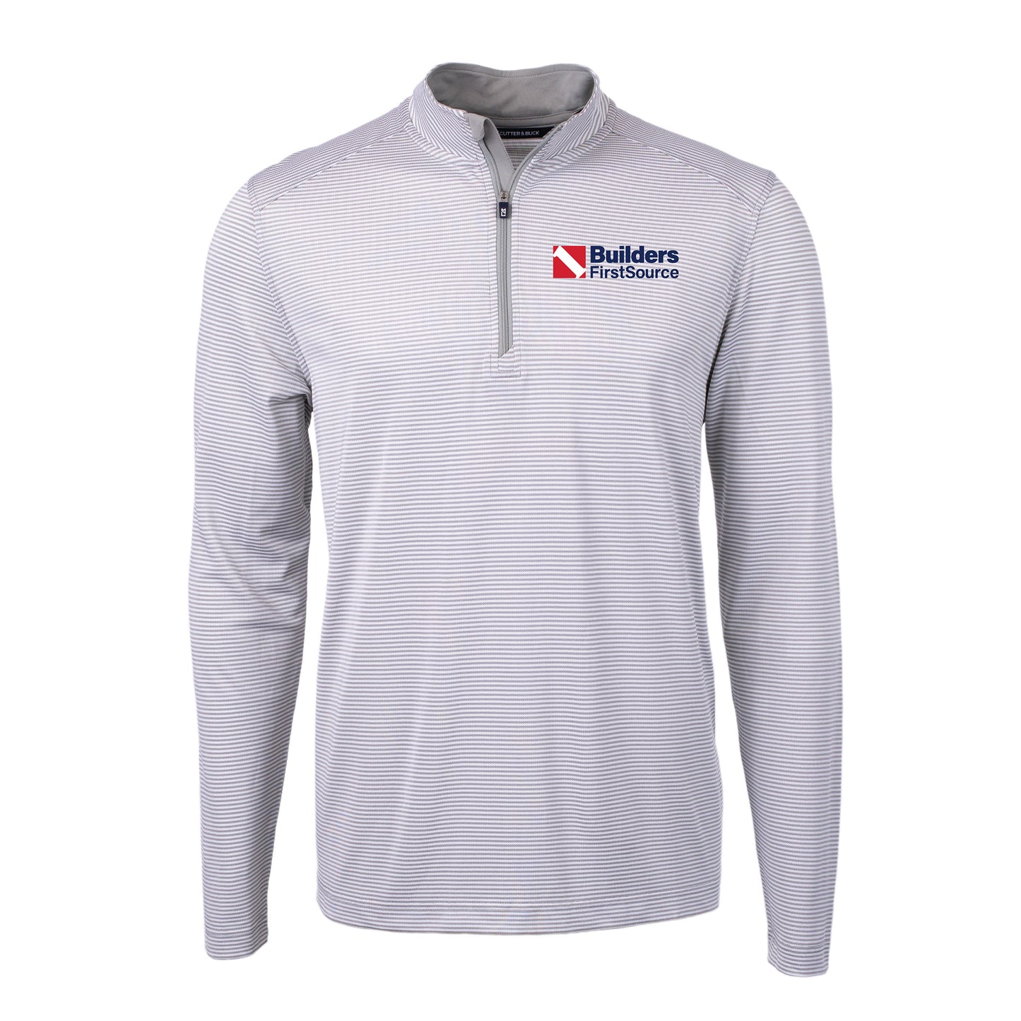 Cutter & Buck - Virtue Recycled Micro Stripe Featherlight Pique Men's Quarter Zip Pullover