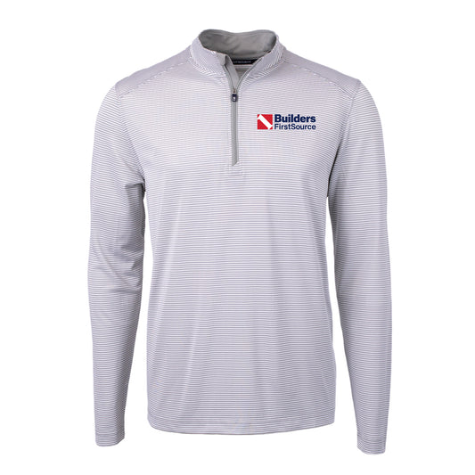 Cutter & Buck - Virtue Recycled Micro Stripe Featherlight Pique Men's Quarter Zip Pullover