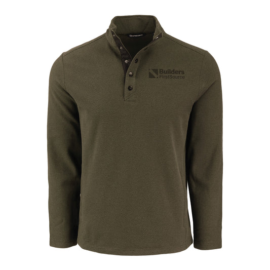 Cutter & Buck - Hunts Point Recycled Fleece Men's Hybrid Snap Placket Pullover