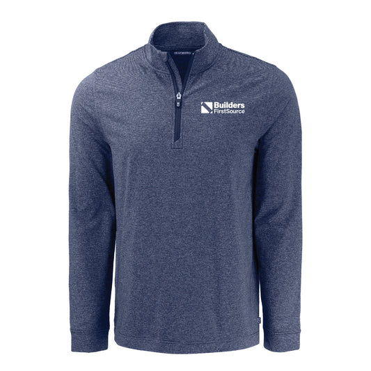Cutter & Buck - Adapt Recycled Soft Knit Stripe Men's Quarter Zip Pullover