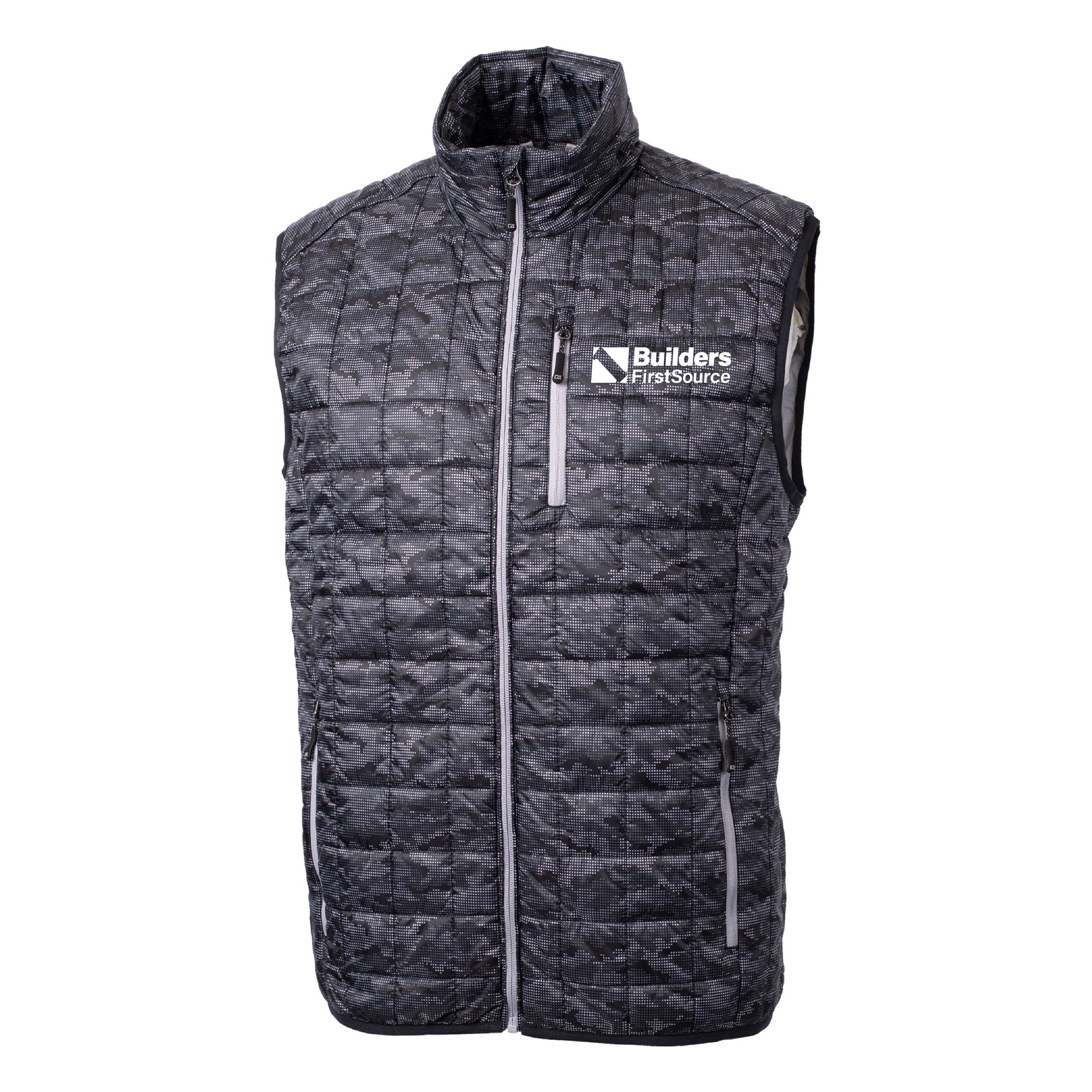 Cutter & Buck Rainier PrimaLoft® Mens Eco Insulated Full Zip Printed Puffer  Vest