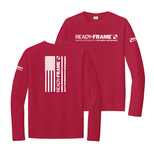 READY-FRAME - Long Sleeve Performance USA Flag Tee