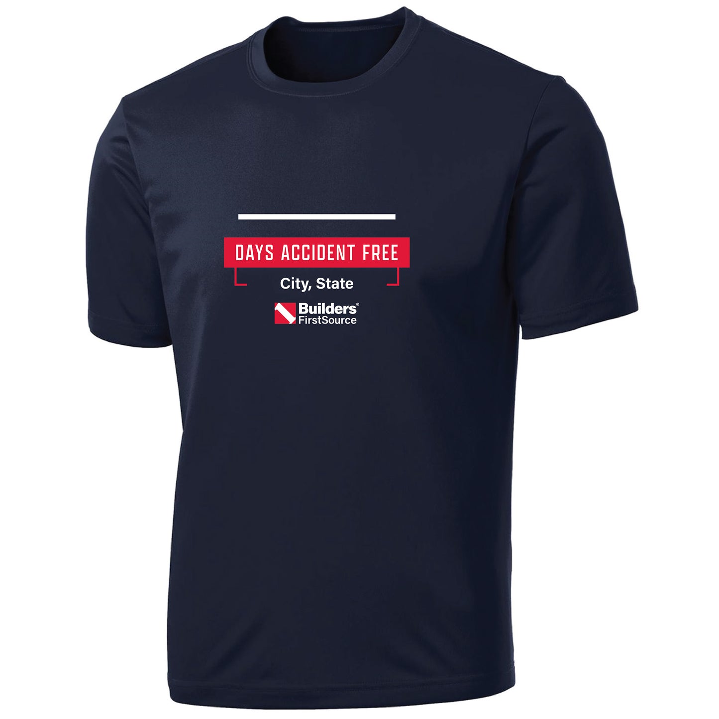 2-Color Print Accident Free Award - Dry Zone Moisture-Wicking Performance Tee