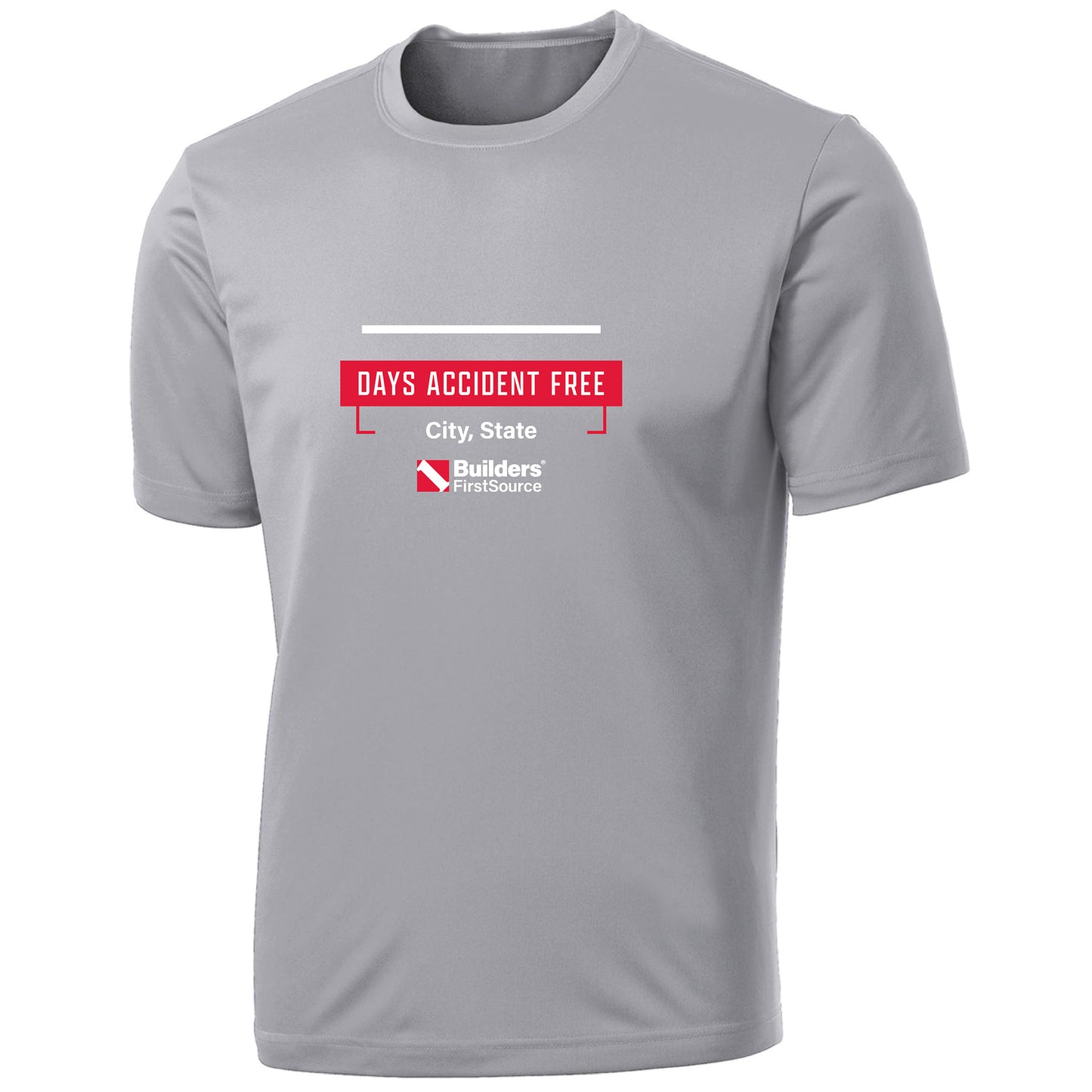 2-Color Print Accident Free Award - Dry Zone Moisture-Wicking Performance Tee