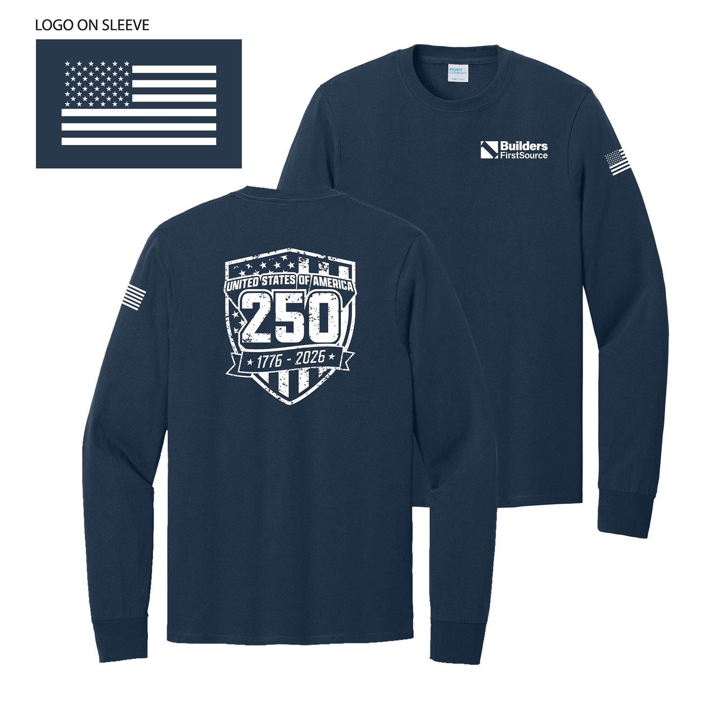 Builders FirstSource - America 250 Celebration | T-Shirt, Long Sleeve & Hoodie