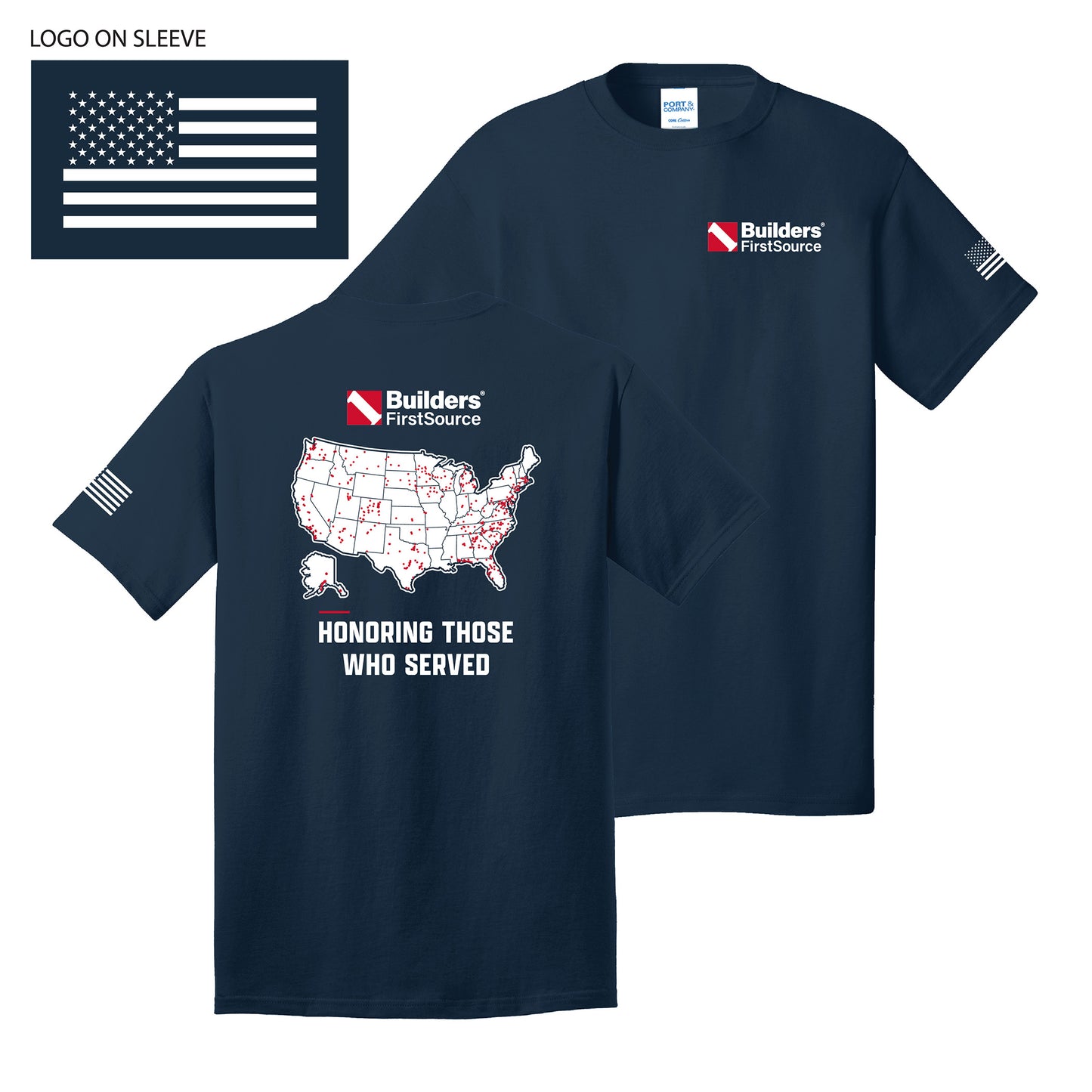 Builders FirstSource - Carry The Load Company Map Tee