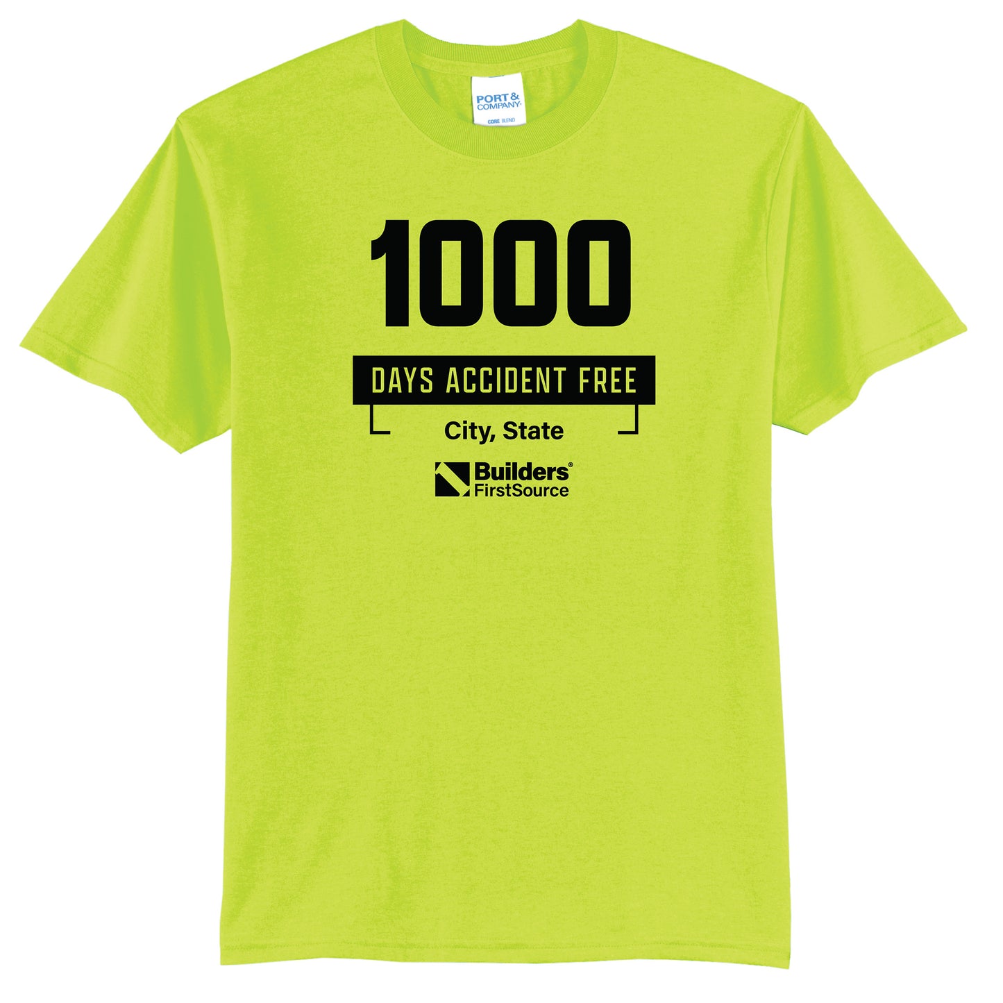 Accident Free Award - Safety Green Core Blend Tee