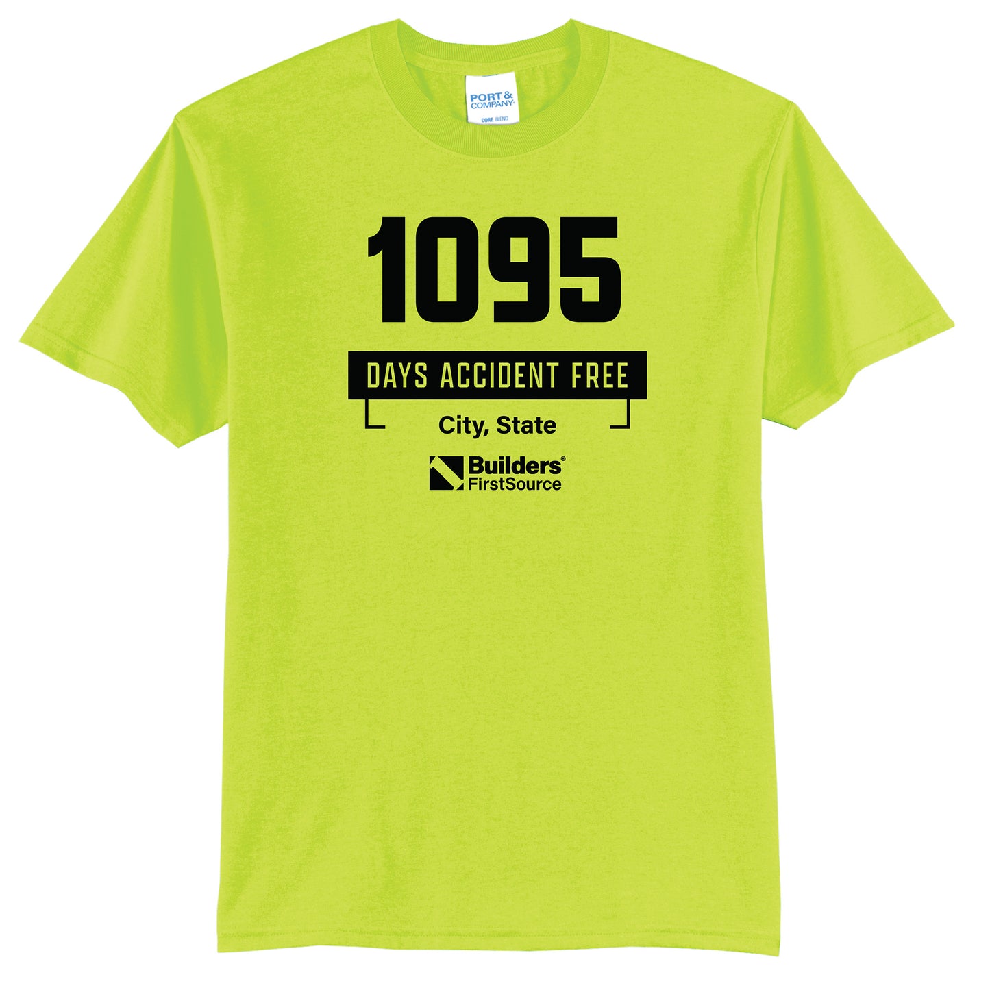 Accident Free Award - Safety Green Core Blend Tee