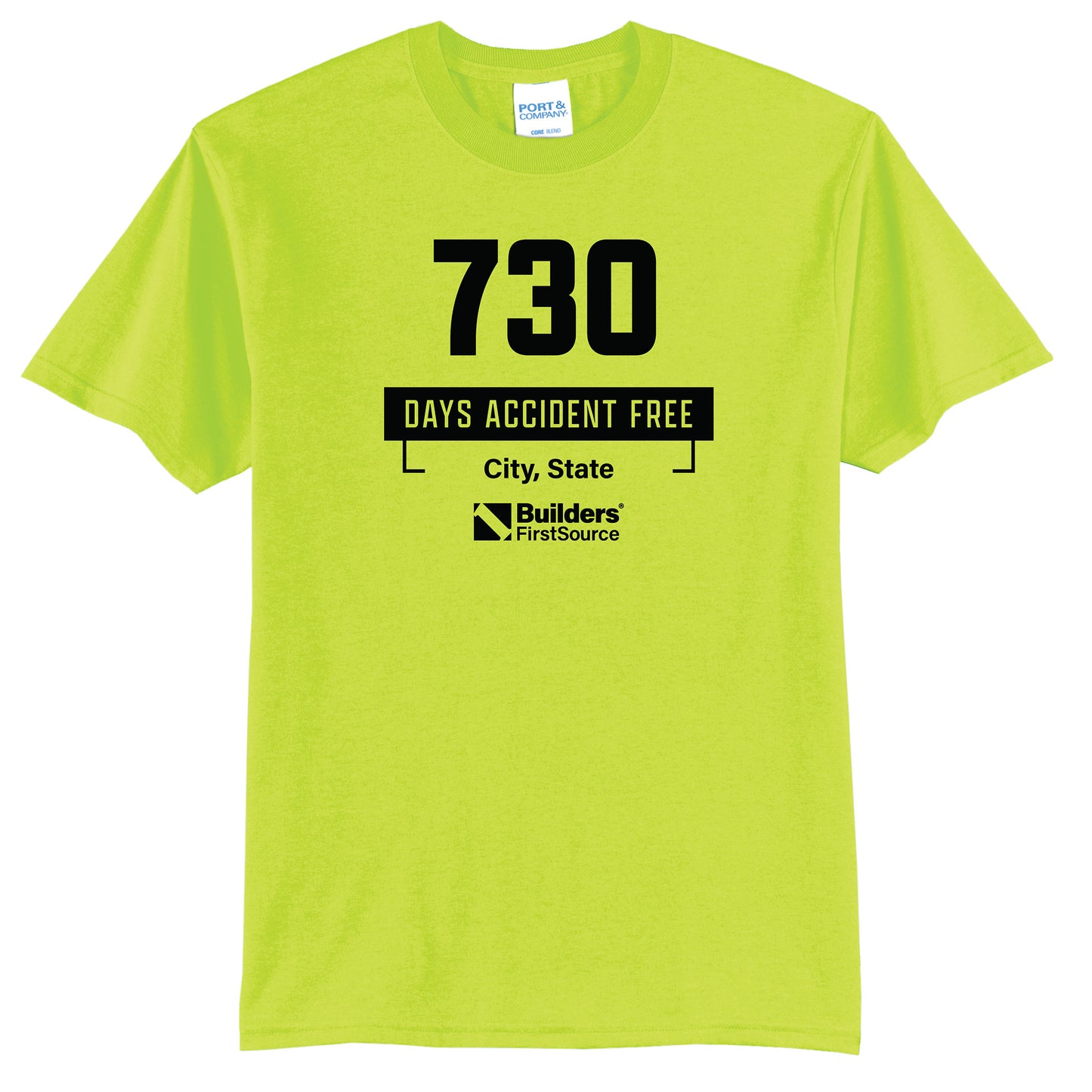 Accident Free Award - Safety Green Core Blend Tee