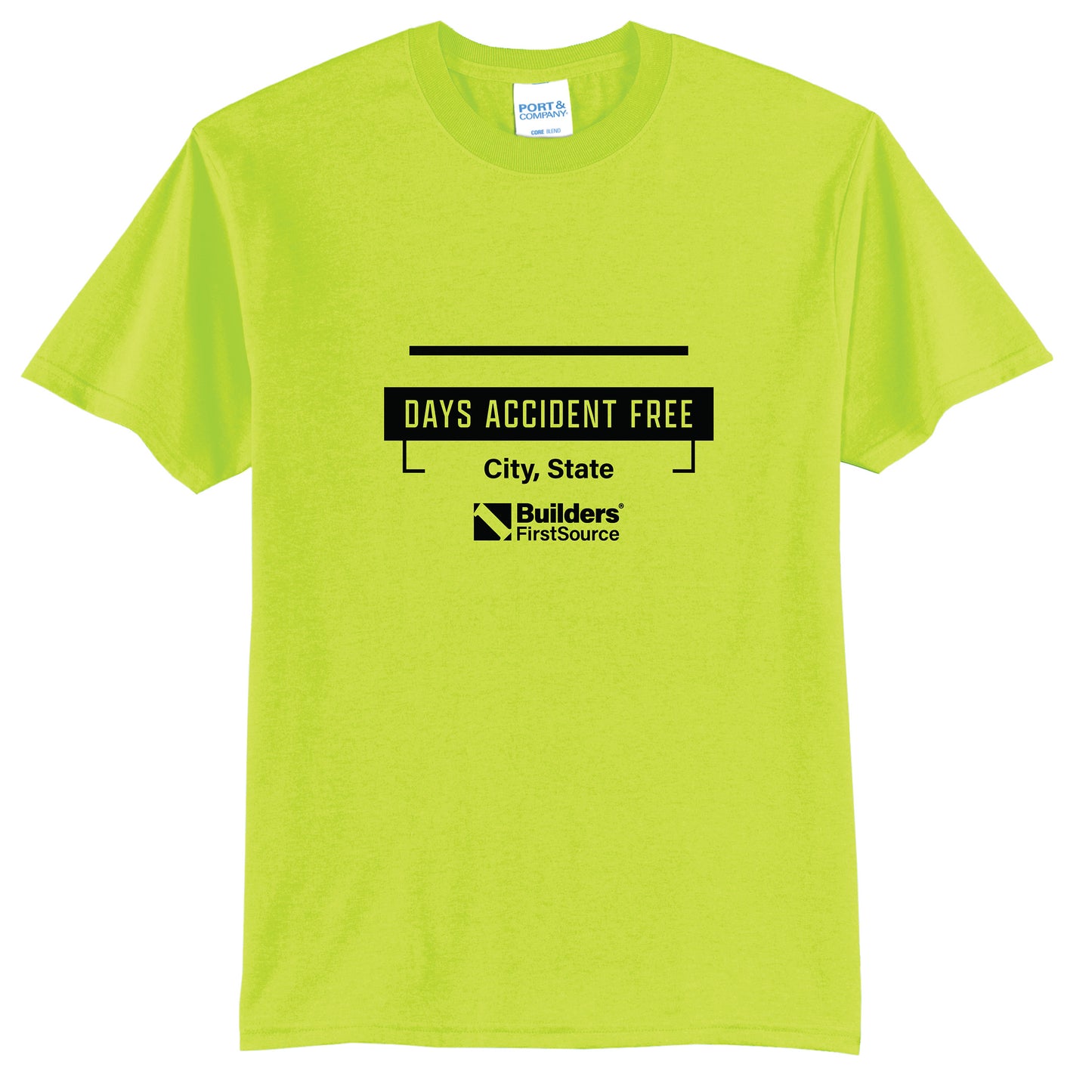 Accident Free Award - Safety Green Core Blend Tee