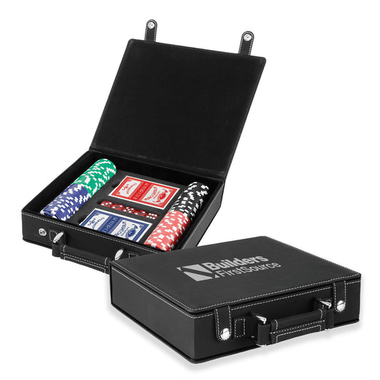 Builders FirstSource - Leatherette 100 Chip Poker Set