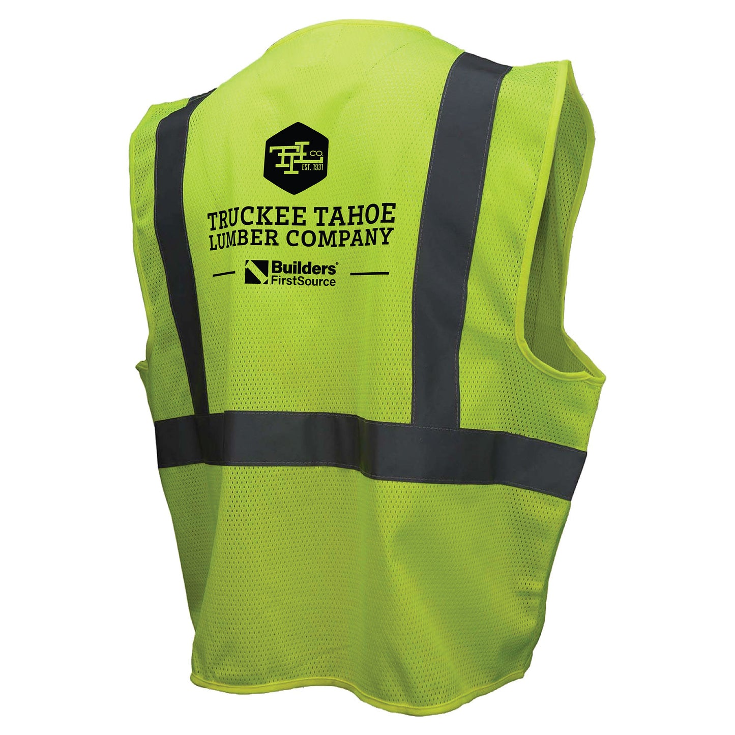 Truckee Tahoe Lumber - Economy Mesh Safety Vest with Zipper, ANSI 2, R