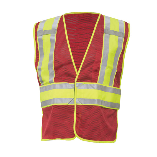Red "Visitor" Safety Vest, Non-ANSI