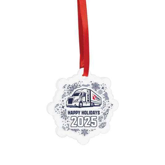 LIMITED - Builders FirstSource Acrylic Ornament with Red Ribbon