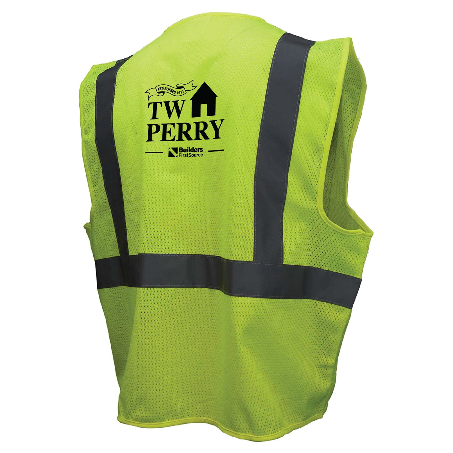 TW Perry - Economy Mesh Safety Vest with Zipper, ANSI 2, R
