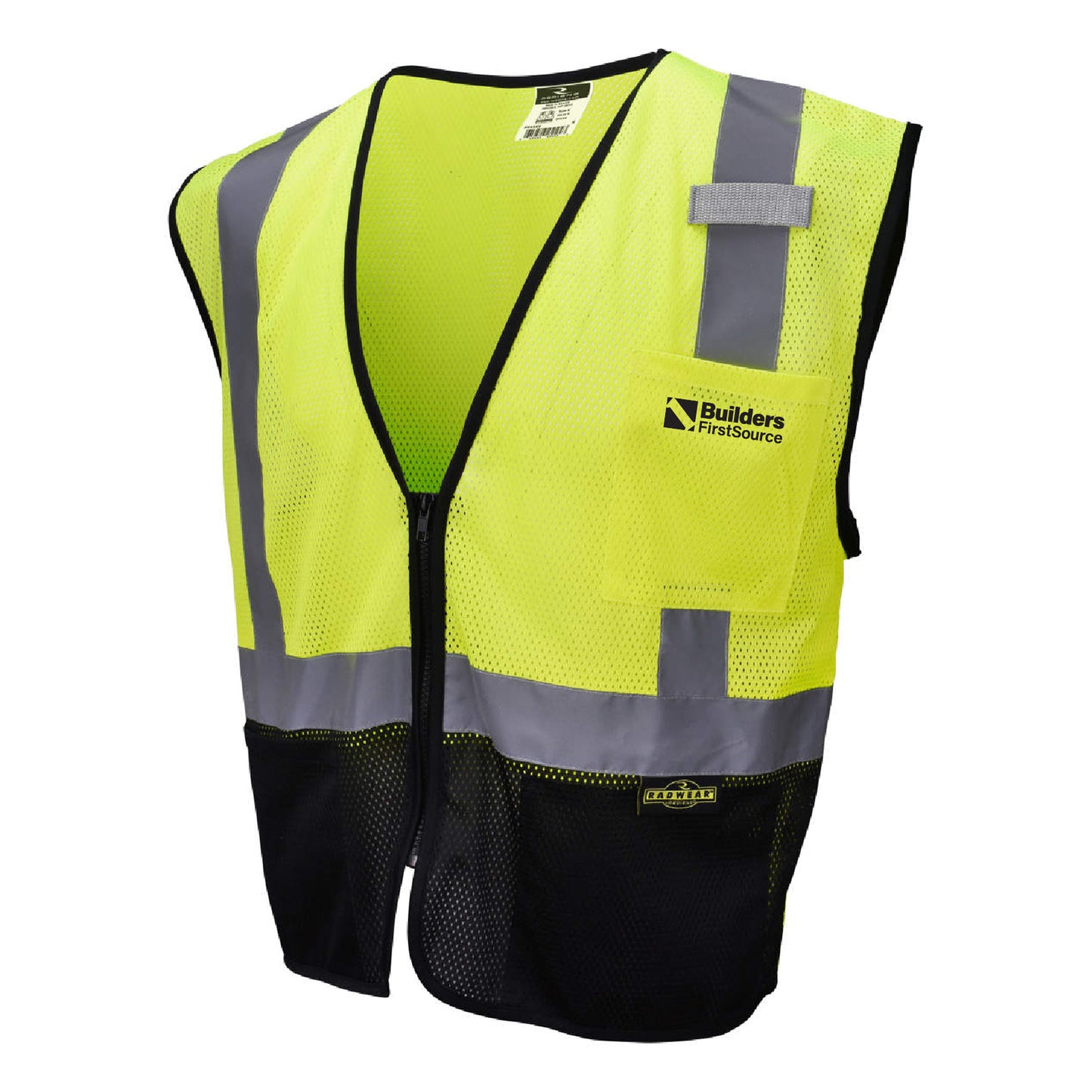 Black Bottom 2 Tone Economy Mesh Safety Vest, Type R Class 2