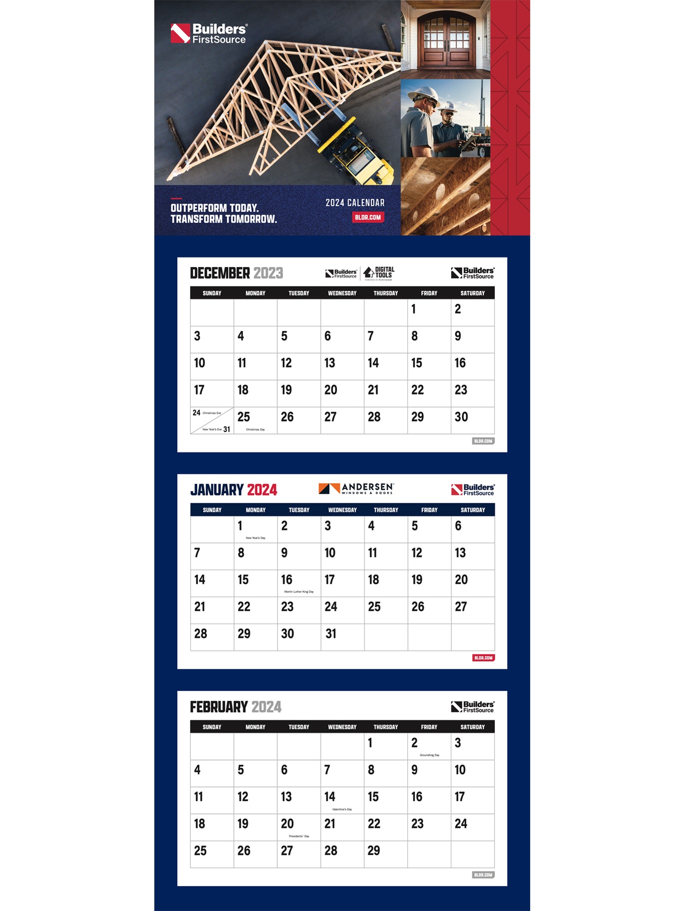 BFS Tri-Fold Calendars