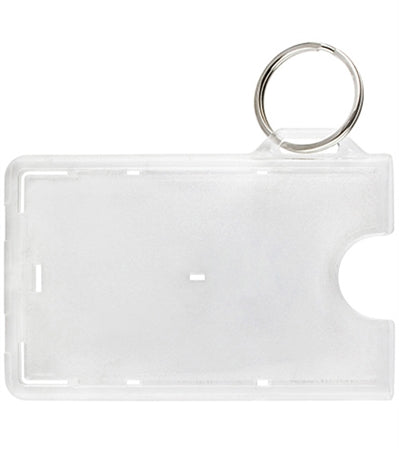 Rigid Plastic Gas Card Holders with Key Ring