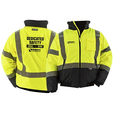 High Visibility Waterproof Jacket with Quilted Liner, ANSI 3, R
