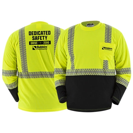 High Visibility Long Sleeve Shirt with Reflective Chainsaw Striping, ANSI 2, R
