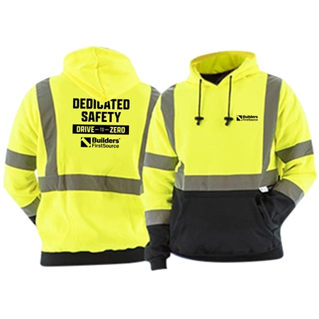 High Visibility Hooded Pullover Sweatshirt, ANSI 3, R