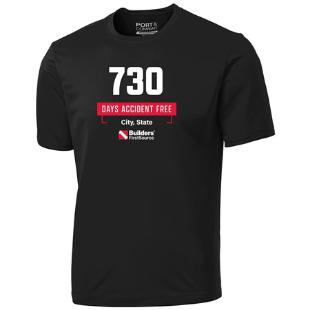 2-Color Print Accident Free Award - Dry Zone Moisture-Wicking Performance Tee